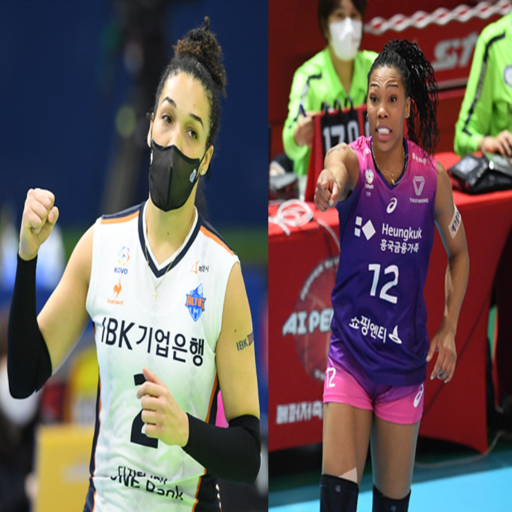 여자배구 IBK기업은행 흥국생명 2월 26일 경기예상(산타나 김희진 김주향 캣벨 박혜진 김해란)