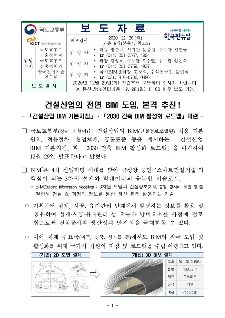  건축 BIM 활성화(의무화)!!!
