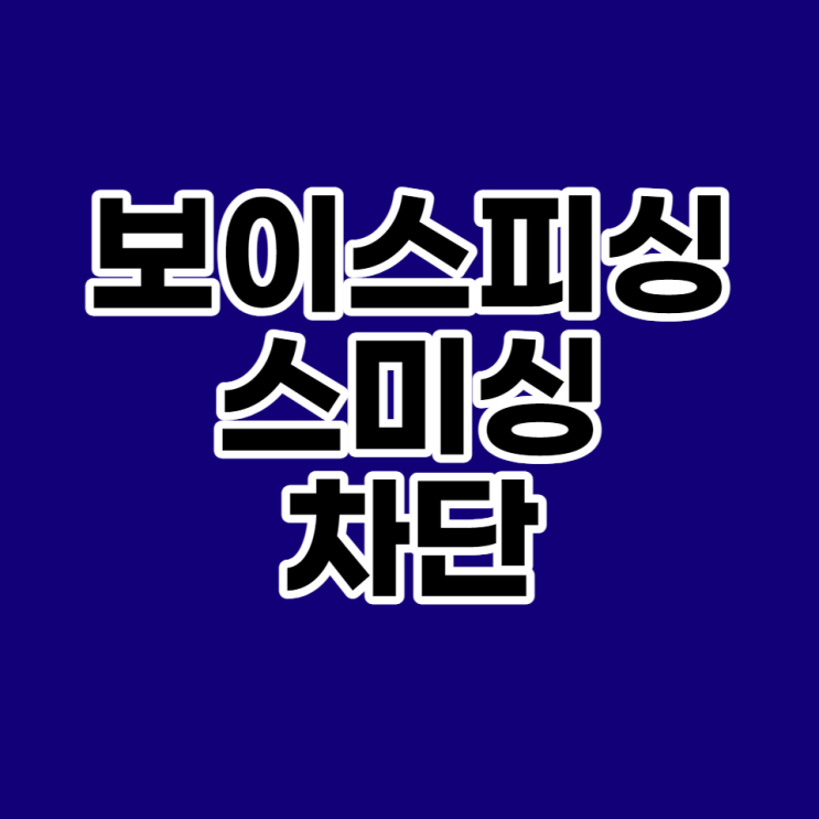  보이스피싱, 스미싱(전화, 문자, URL) 주의 및 차단 앱