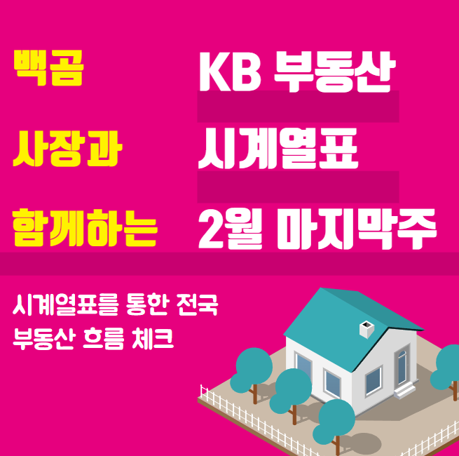  2022년 2월 25일 KB 부동산 주간 시계열 표