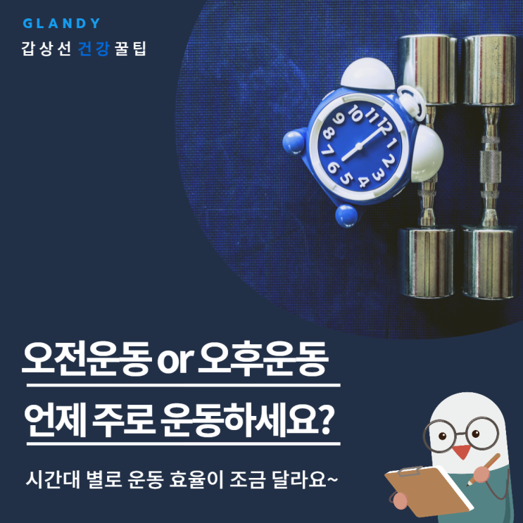  오전운동 or 야간운동 당신은 언제 운동을 하시는 것을 선호하시나요?