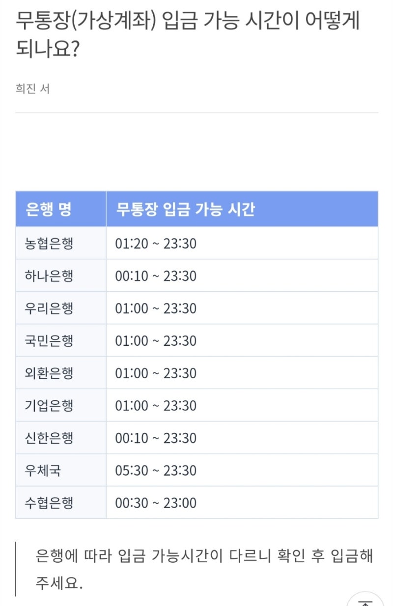 가상계좌 입금 오류 ECBKEXT10625 입금 가능 시간 체크하기. : 네이버 블로그