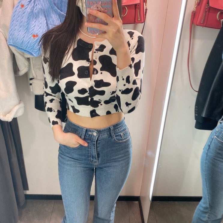  자라 zara 봄신상 입어보기  (자라 젖소 가디건 ㅋㅋ.., 자라 블레이저, 플라워 케이블 니트)