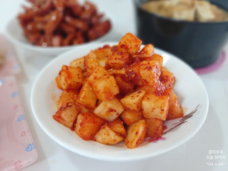  남은 치킨무 활용 유통기한 걱정 말고 깍두기 만들기