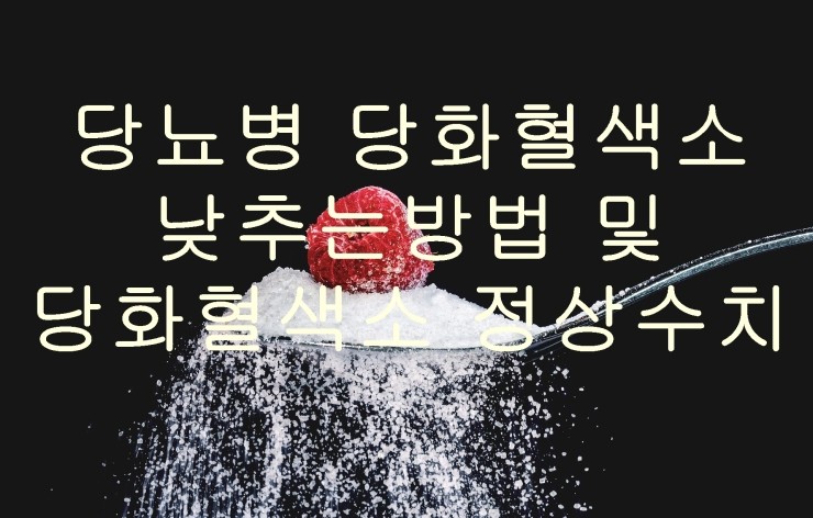  나는  당화혈색소를 낮추는 방법에 대해 노력했다