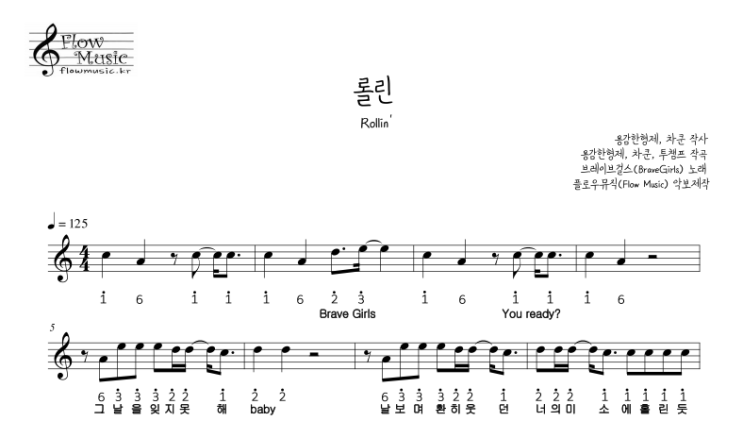  롤린 칼림바악보