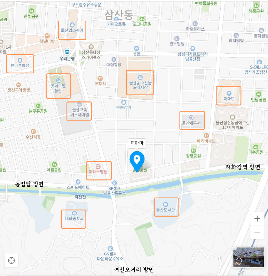  피아마 위치 안내[울산스테인드글라스/ 유리공방]