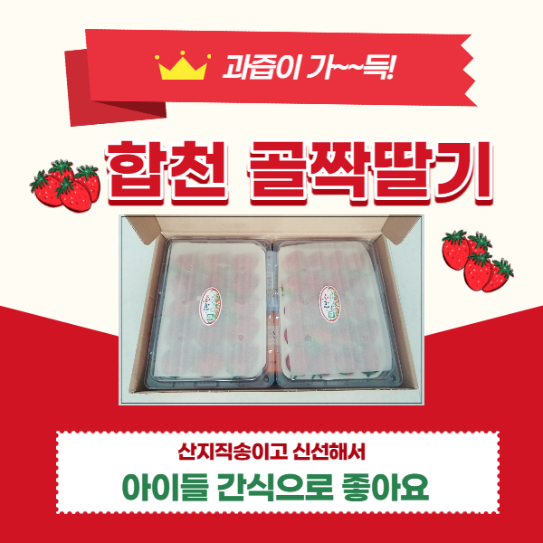  과즙가득한 합천골짝딸기 드셔보세요~
