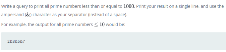  SQL 문제 55 - Print Prime Numbers(HackerRank)