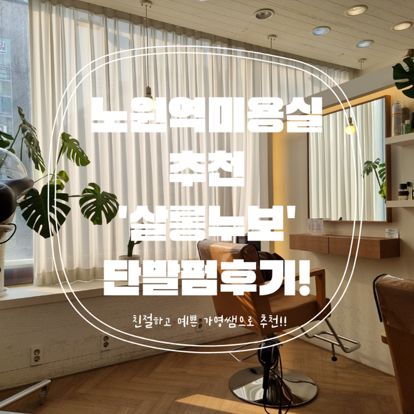  노원역미용실 / 단팔펌 첫 도전, '살롱누보' 강추강추!