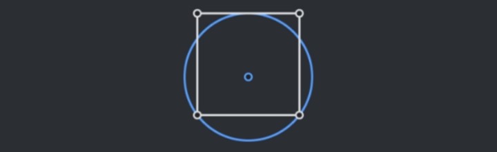  [5.10] 유클리디아 (Euclidea) 정사각형의 변에 접하는 원 6E, V 공략
