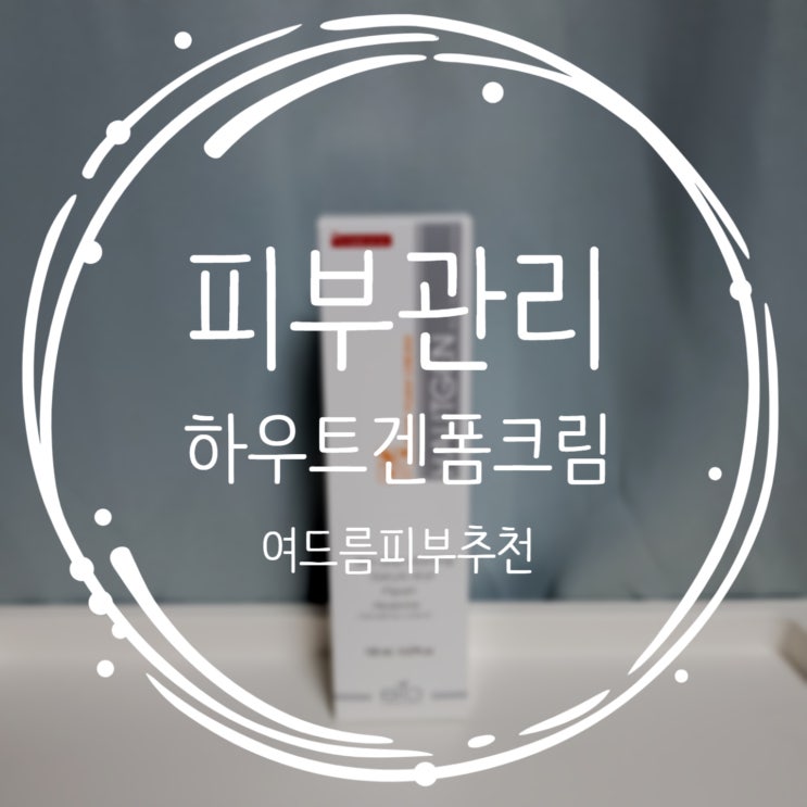  생활속 피부관리법 하우트겐 아크네 폼크림 사용
