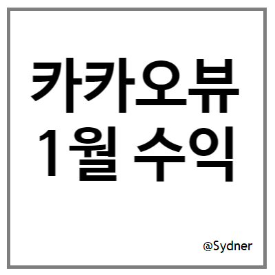 카카오뷰 첫 수익? 카카오뷰는 너무 어려워