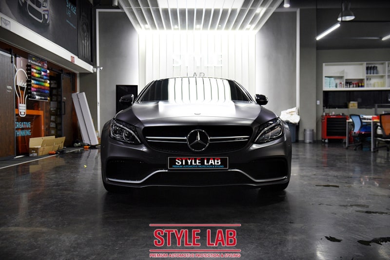 경기남부 / 벤츠 C63AMG 쿠페 : 3M 사틴 다크 그레이 전체랩핑/ 하남랩핑/ 미사랩핑/ 강동랩핑/ 송파랩핑/ 스타일랩 / 하남.광주