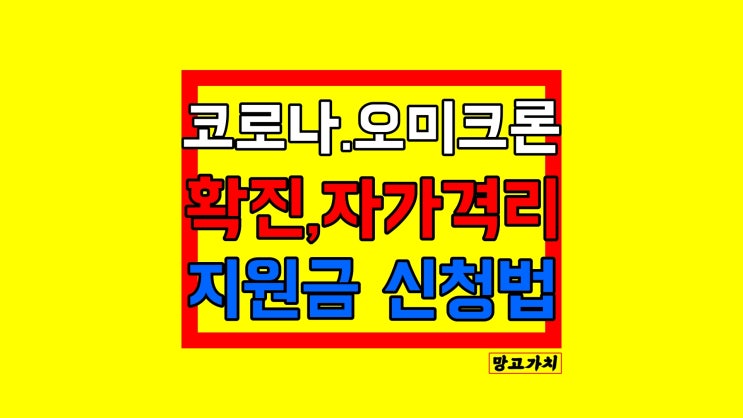 2022년 개편된 코로나 확진자 지원금 : 대상, 생활지원금 신청방법 제외대상 총정리