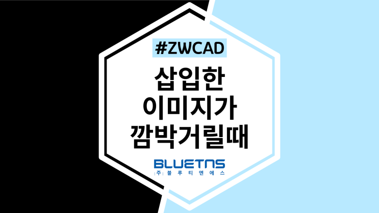  [ZWCAD] 삽입한 이미지 깜박거림 현상 제어하는 방법