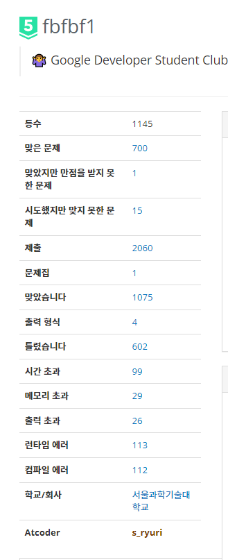  백준 700문제