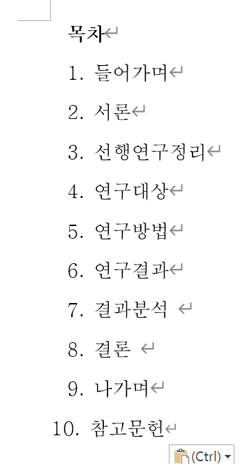  [소논문작성법] 소논문의 양식(형식) 표지부터 참고문헌까지