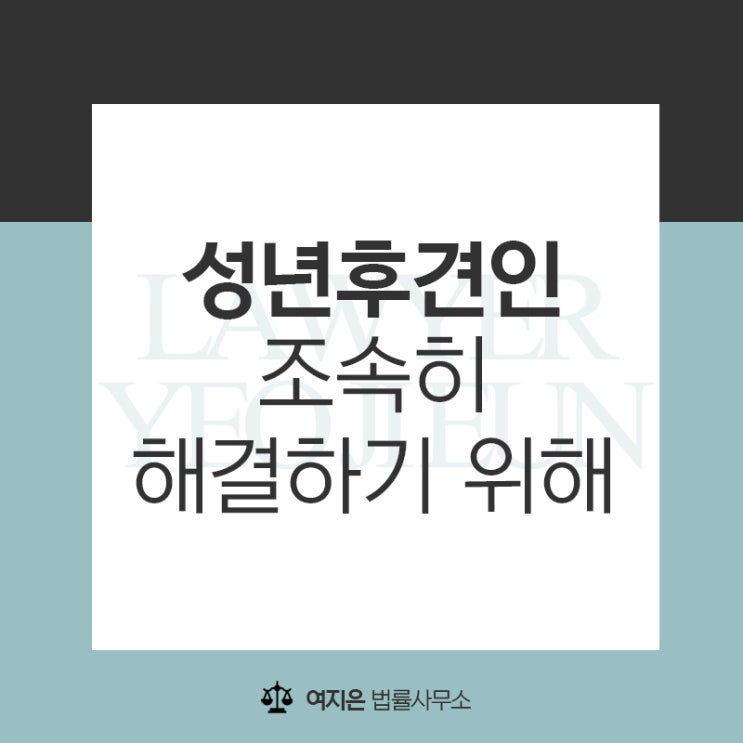  성년후견인변호사 도움을 받아 조속히, 재일교포 성년후견 문제도 해결