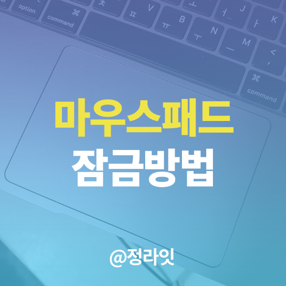  노트북 마우스패드 잠금방법 해제등 총정리