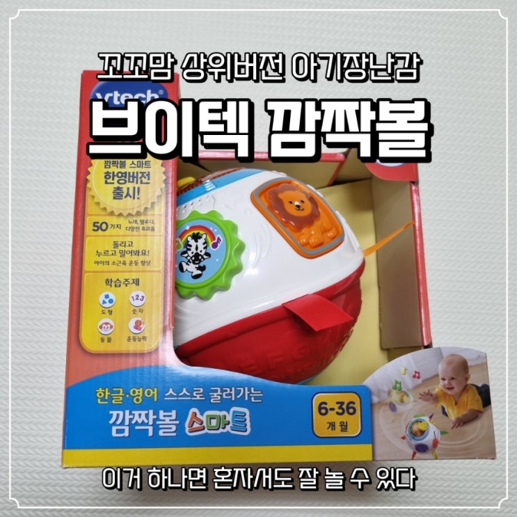  내돈내산 브이텍 깜짝볼:: 꼬꼬맘 상위버전, 배밀이 아기 강추