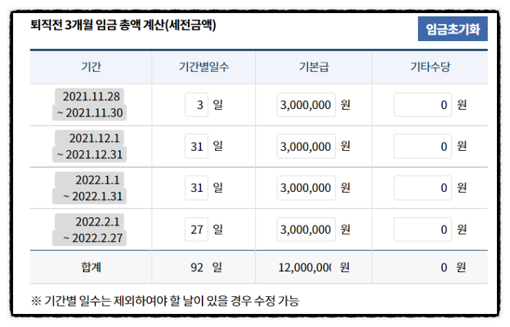 고용노동부 퇴직금 세금 계산기 세후