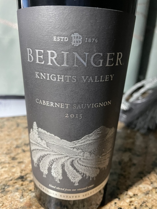  [와인 리뷰] Beringer Vineyards Cabernet Sauvignon Napa Valley - 미제