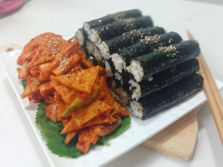  백종원 충무김밥 만드는 법 오징어무침 빠지면 섭섭하지