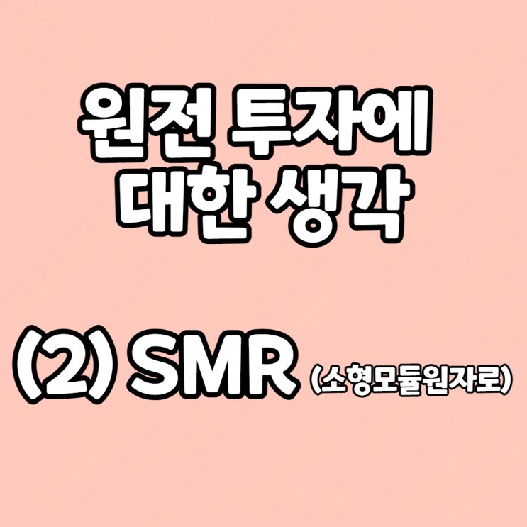  원전 투자에 대한 생각 (2) SMR(소형모듈원자로)