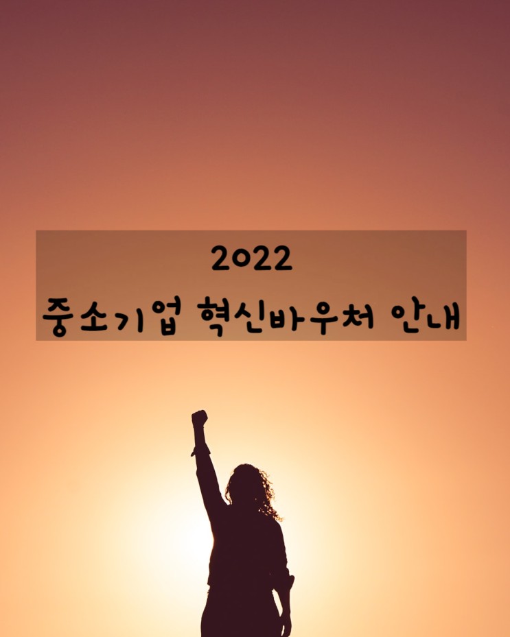 [BLT정보] 2022년 중소기업 혁신바우처 사업 공고