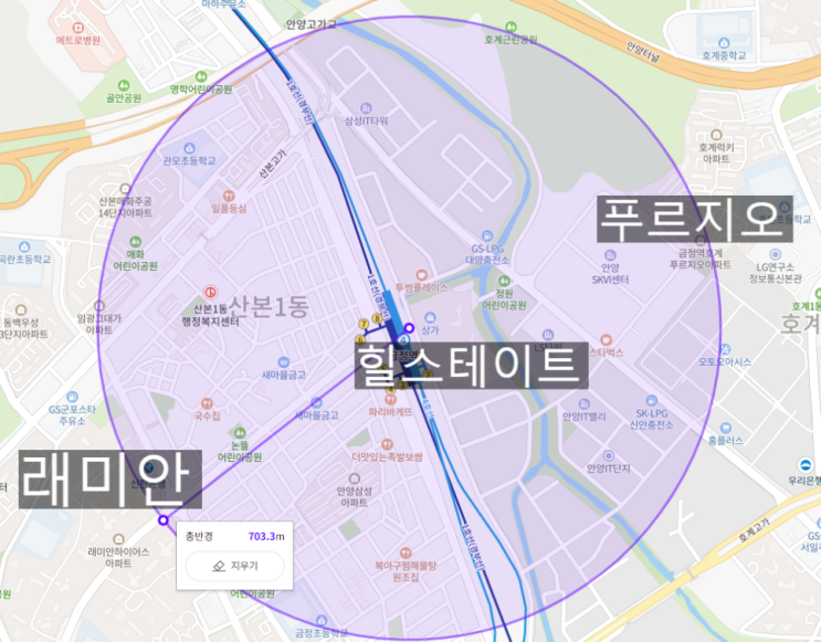  금정역 역세권 아파트 분석 (힐스테이트, 래미안 하이어스, 호계 푸르지오)