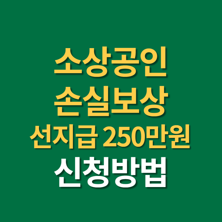  소상공인 손실보상 선지급 신청 대상 서류 250만원 개인과 법인 5부제까지