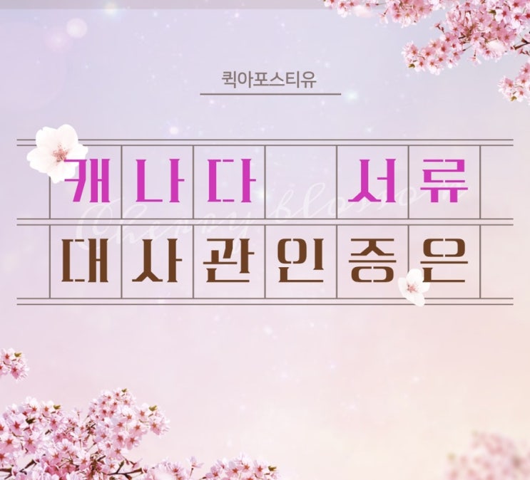  캐나다대사관인증, 초간단 준비 방법