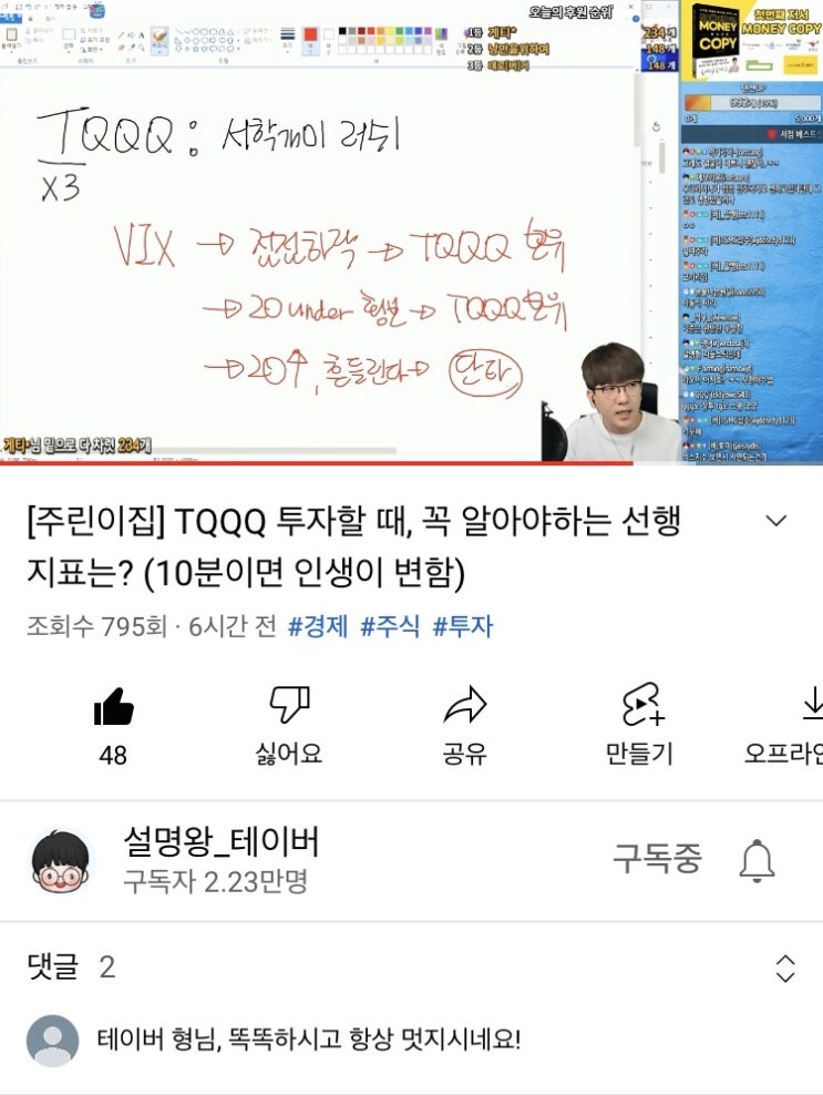  [공유] TQQQ 투자할 때, 꼭 알아야 하는 선행지표는?