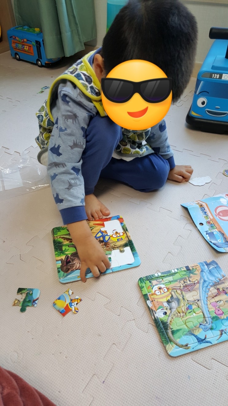  공룡 직소 퍼즐_5세, 4세 [공룡] 주제 집콕놀이 (가정 놀이터_조작 영역)