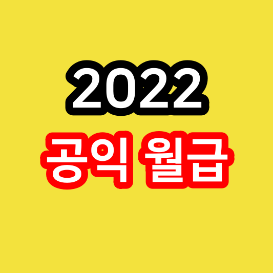  2022 사회복무요원 공익 월급 정리