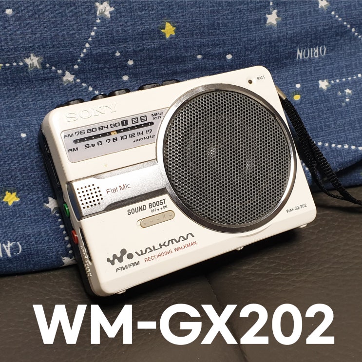  스피커 장착된 소니 워크맨 WM-GX202 2002년 제품 출시