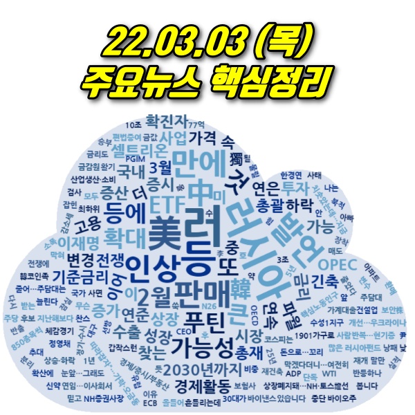  22.03.03(목) 주요뉴스 핵심정리 (feat. 증시전략)