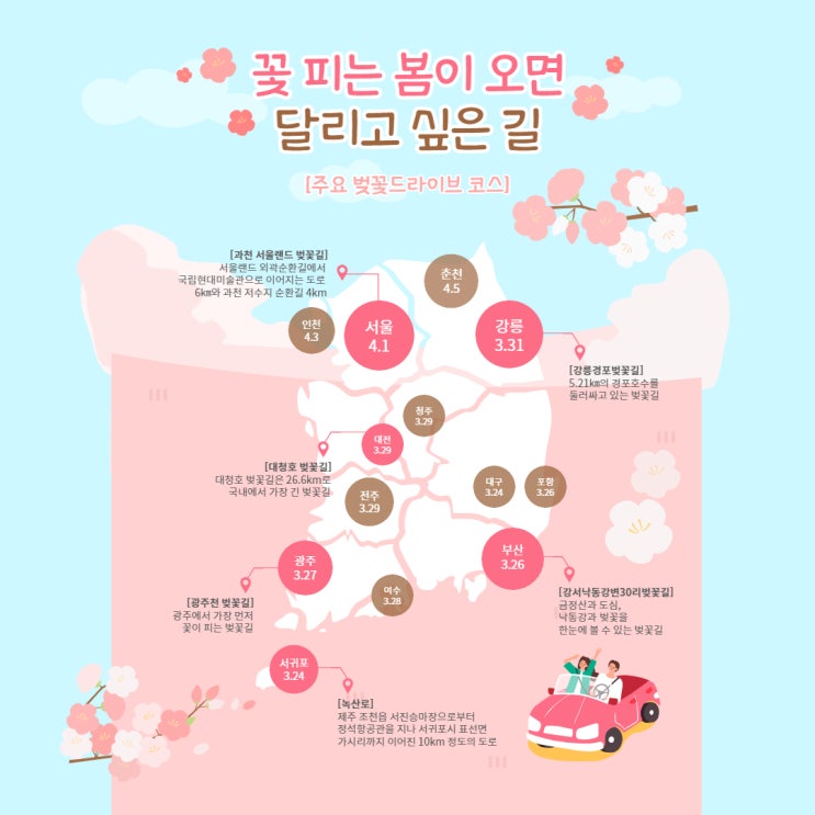  2022년 지역별 벚꽃 개화시기 & 명소추천