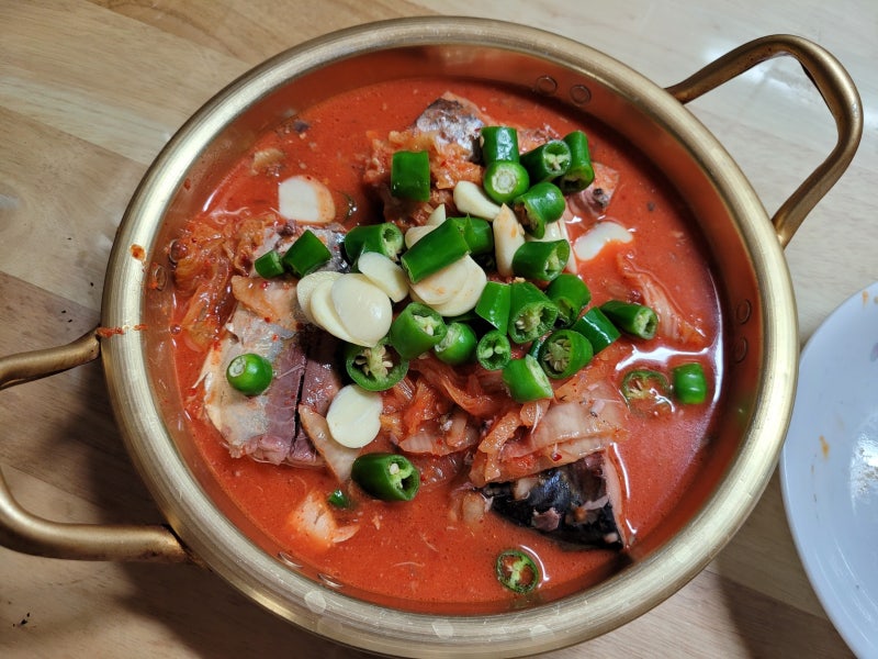 오랫만의, 3번방똘의 주부음식~캔고등어 김치찜