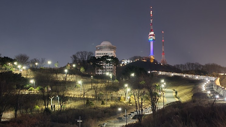 남산타워 평화의 빛 & 서울 성곽길 밀레니엄 힐튼 야경