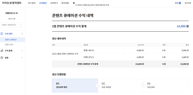  카카오뷰 수익 공개, 2개 채널 2달 운영한 후기