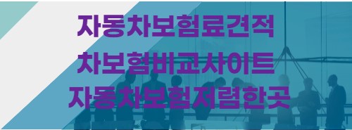  자동차보험료견적! 차보험비교사이트 통해서 자동차보험저렴한곳 알아보자