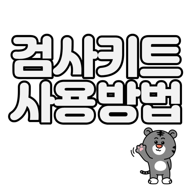  자가검사키트 검진키트 사용법 사용후기