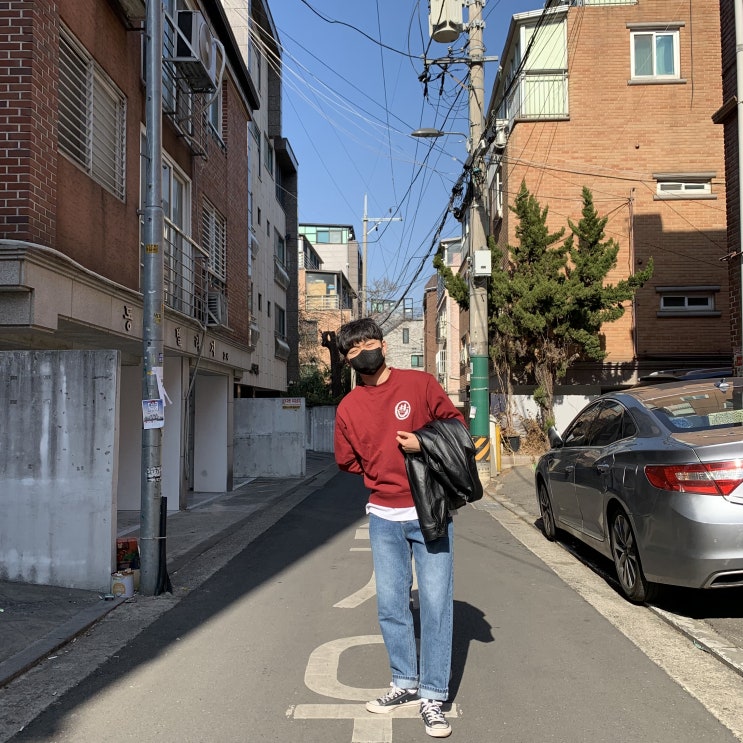 <나인윅스> NINEWEEKS 테이퍼드핏 데님 팬츠 미디엄 블루 직접 입어본 후기 <나인윅스> NINEWEEKS 테이퍼드핏 데님 팬츠 미디엄 블루 직접 입어본 후기