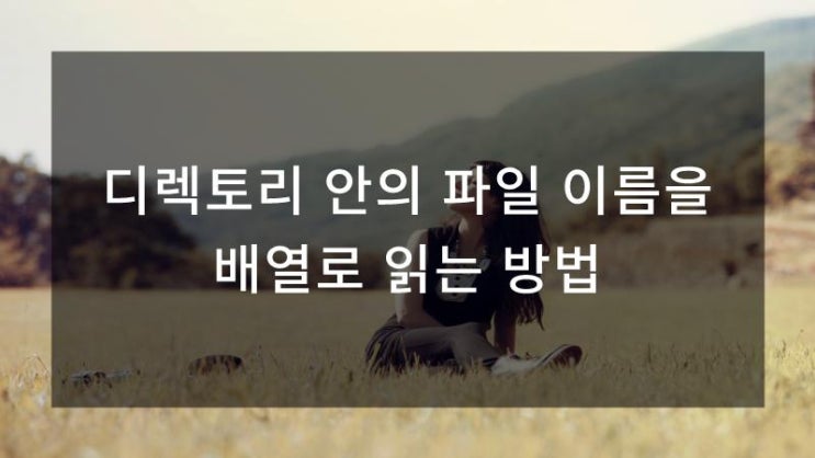  디렉토리 안의 파일 이름을 배열로 읽는 방법