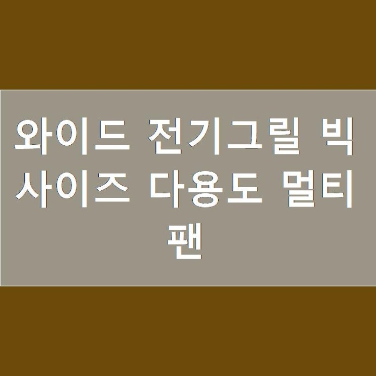 와이드 전기그릴 빅사이즈 다용도 멀티팬