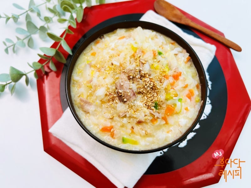 참치캔요리 참치죽 끓이는법 간단한 4