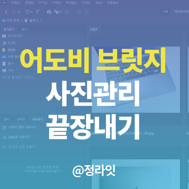  어도비 브릿지로 사진관리 한방에 해결