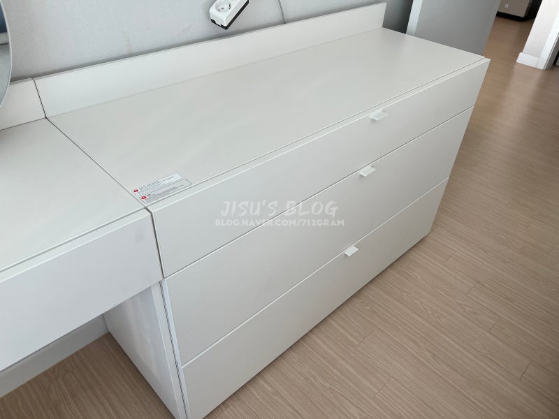 [일룸 프리미엄샵 노원점]멘디패키지,바젤 화이트 화장대,바젤 화이트 3단 서랍장 시공후기